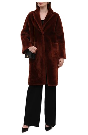 Женская двусторонняя дубленка KITON бордового цвета по цене 752500 руб., арт. D52673X0468A | Фото 2 Женская двусторонняя дубленка KITON бордового цвета, арт. D52673X0468A | Фото 2