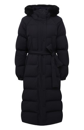 Женский пуховик KITON темно-синего цвета по цене 1130000 руб., арт. D52623X0470A | Фото 1 Женский пуховик KITON темно-синего цвета, арт. D52623X0470A | Фото 1 (Рукава: Длинные; Материал утеплителя: Пух и перо; Материал внешний: Синтетический материал; Материал подклада: Шелк; Длина (верхняя одежда): До колена; Стили: Кэжуэл; Кросс-КТ: Пуховик)