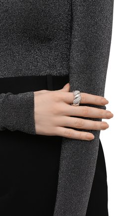 Женское кольцо BOTTEGA VENETA серебряного цвета по цене 65250 руб., арт. 665858/VL919 | Фото 2 Женское кольцо BOTTEGA VENETA серебряного цвета, арт. 665858/VL919 | Фото 2