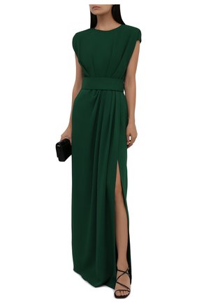 Женское платье из вискозы DOLCE & GABBANA темно-зеленого цвета по цене 224000 руб., арт. F6K3TT/FUIAH | Фото 2 Женское платье из вискозы DOLCE & GABBANA темно-зеленого цвета, арт. F6K3TT/FUIAH | Фото 2