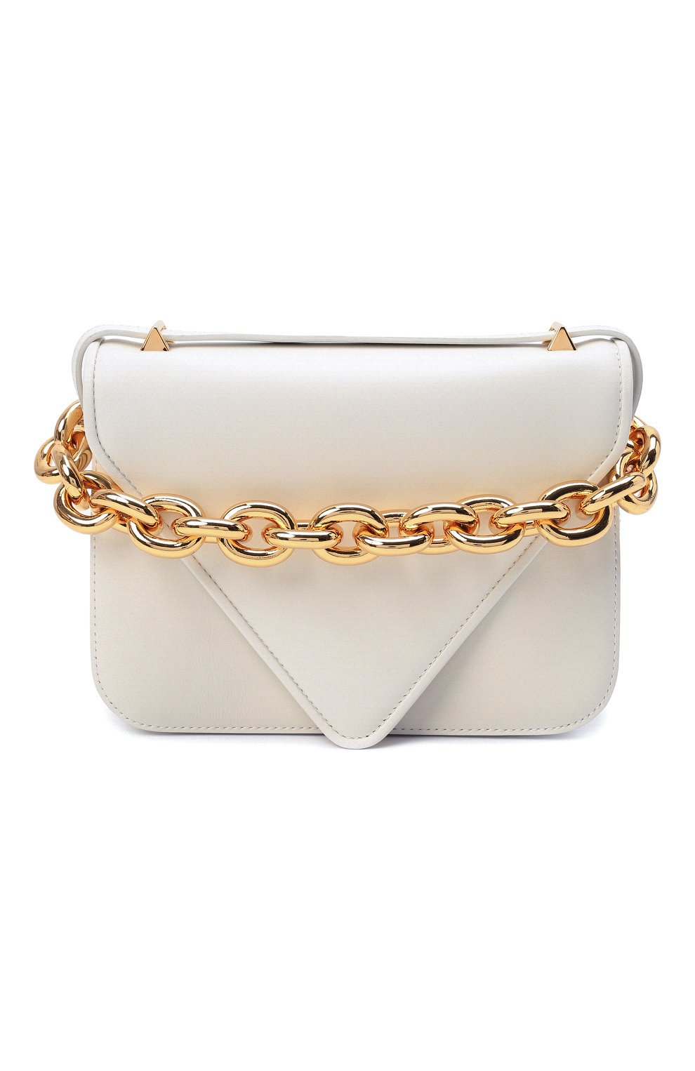 Женская сумка mount small BOTTEGA VENETA белого цвета, арт. 667399/V12J0 | Фото 1 (Сумки-технические: Сумки через плечо, Сумки top-handle; Материал: Натуральная кожа; Ремень/цепочка: На ремешке; Размер: small)