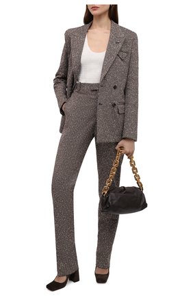 Женские брюки BOTTEGA VENETA темно-бежевого цвета по цене 79950 руб., арт. 664620/V0WM0 | Фото 2 Женские брюки BOTTEGA VENETA темно-бежевого цвета, арт. 664620/V0WM0 | Фото 2 (Длина (брюки, джинсы): Удлиненные; Материал внешний: Синтетический материал, Вискоза; Женское Кросс-КТ: Брюки-одежда; Силуэт Ж (брюки и джинсы): Прямые; Стили: Кэжуэл)