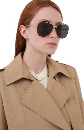 Женские солнцезащитные очки DOLCE & GABBANA черного цвета, арт. 2261-133487 | Фото 2 (Тип очков: С/з; Очки форма: Авиаторы)
