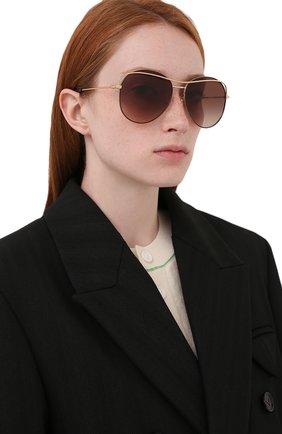 Женские солнцезащитные очки DOLCE & GABBANA коричневого цвета по цене 24050 руб., арт. 2261-134413 | Фото 2 Женские солнцезащитные очки DOLCE & GABBANA коричневого цвета, арт. 2261-134413 | Фото 2