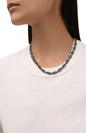 Женское цепь флер де лис GL JEWELRY серебряного цвета по цене 36300 руб., арт. M600004-S97-01 | Фото 2 Женское цепь флер де лис GL JEWELRY серебряного цвета, арт. M600004-S97-01 | Фото 2