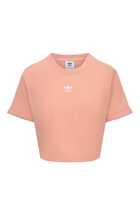 Женская хлопковая футболка ADIDAS ORIGINALS розового цвета по цене 2130 руб., арт. H37883 | Фото 1 Женская хлопковая футболка ADIDAS ORIGINALS розового цвета, арт. H37883 | Фото 1