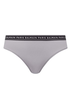 Женские хлопковые трусы-слипы BALMAIN серого цвета по цене 13850 руб., арт. BPLL15140 | Фото 1 Женские хлопковые трусы-слипы BALMAIN серого цвета, арт. BPLL15140 | Фото 1