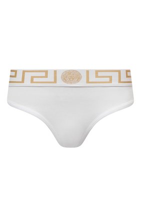 Женские трусы-слипы VERSACE белого цвета по цене 5340 руб., арт. 1001381/A232741 | Фото 1 Женские трусы-слипы VERSACE белого цвета, арт. 1001381/A232741 | Фото 1 (Материал внешний: Хлопок; Женское Кросс-КТ: Трусы)