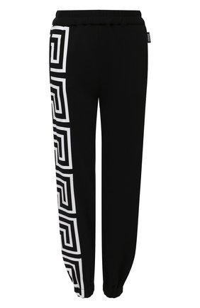 Женские хлопковые джоггеры VERSACE черного цвета по цене 56300 руб., арт. 1001053/1A01174 | Фото 1 Женские хлопковые джоггеры VERSACE черного цвета, арт. 1001053/1A01174 | Фото 1 (Длина (брюки, джинсы): Стандартные; Материал внешний: Хлопок; Женское Кросс-КТ: Джоггеры - брюки, Брюки-спорт; Силуэт Ж (брюки и джинсы): Джоггеры; Стили: Спорт-шик)
