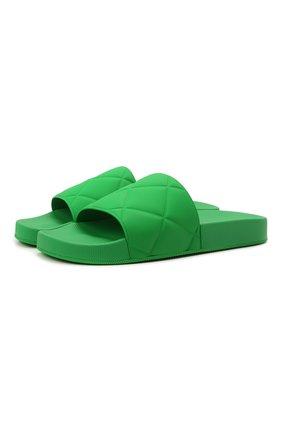 Женские шлепанцы bv slider BOTTEGA VENETA зеленого цвета по цене 25100 руб., арт. 640051/V00P0 | Фото 1 Женские шлепанцы bv slider BOTTEGA VENETA зеленого цвета, арт. 640051/V00P0 | Фото 1 (Материал внешний: Экокожа; Подошва: Платформа)