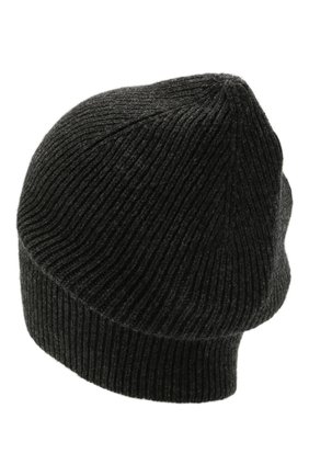 Мужская кашемировая шапка INVERNI темно-серого цвета, арт. 0122 CM | Фото 2 (Материал: Кашемир, Шерсть, Текстиль; Кросс-КТ: Трикотаж)
