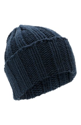 Мужская кашемировая шапка INVERNI синего цвета, арт. 1128 CM | Фото 1 (Материал: Шерсть, Кашемир, Текстиль; Кросс-КТ: Трикотаж)