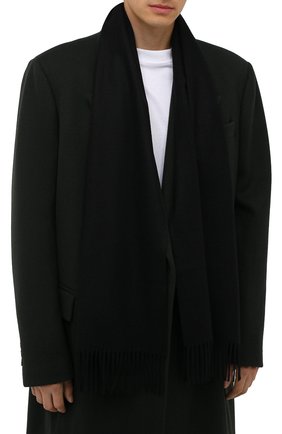 Мужской кашемировый шарф CORNELIANI черного цвета по цене 38200 руб., арт. 88B275-1829016/00 | Фото 2 Мужской кашемировый шарф CORNELIANI черного цвета, арт. 88B275-1829016/00 | Фото 2 (Материал: Кашемир, Шерсть; Кросс-КТ: кашемир)