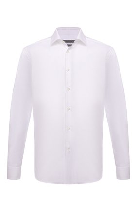 Мужская хлопковая сорочка CORNELIANI белого цвета по цене 25800 руб., арт. 88P010-1811264/00 | Фото 1 Мужская хлопковая сорочка CORNELIANI белого цвета, арт. 88P010-1811264/00 | Фото 1 (Материал внешний: Хлопок; Случай: Формальный; Принт: Однотонные; Воротник: Кент; Манжеты: На пуговицах; Рубашки М: Slim Fit; Рукава: Длинные; Стили: Классический; Длина (для топов): Стандартные)
