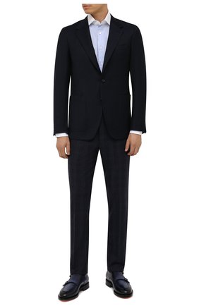 Мужская хлопковая сорочка CORNELIANI голубого цвета по цене 26900 руб., арт. 88P110-1811270/00 | Фото 2 Мужская хлопковая сорочка CORNELIANI голубого цвета, арт. 88P110-1811270/00 | Фото 2 (Материал внешний: Хлопок; Случай: Формальный; Принт: Клетка; Воротник: Акула; Манжеты: На пуговицах; Рубашки М: Regular Fit; Рукава: Длинные; Стили: Классический; Длина (для топов): Стандартные)