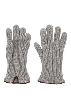 Мужские кашемировые перчатки LORO PIANA серого цвета, арт. FAI4645 | Фото 3 (Материал: Текстиль, Кашемир, Шерсть; Аксессуары: Аксессуары; Кросс-КТ: Трикотаж)