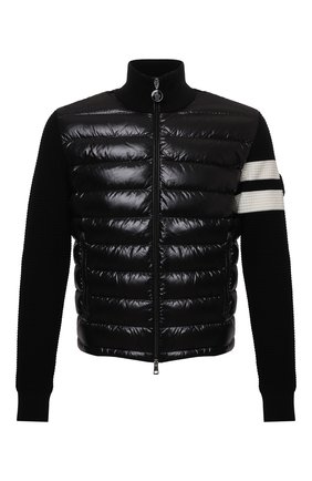 Мужской комбинированный кардиган MONCLER черного цвета по цене 73500 руб., арт. G2-091-9B000-02-M1131 | Фото 1 Мужской комбинированный кардиган MONCLER черного цвета, арт. G2-091-9B000-02-M1131 | Фото 1 (Материал внешний: Шерсть; Материал утеплителя: Пух и перо; Рукава: Длинные; Длина (для топов): Стандартные; Материал подклада: Синтетический материал; Мужское Кросс-КТ: Кардиган-одежда; Стили: Кэжуэл)