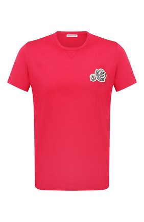 Мужская хлопковая футболка MONCLER фуксия цвета по цене 20200 руб., арт. G2-091-8C000-38-8390Y | Фото 1 Мужская хлопковая футболка MONCLER фуксия цвета, арт. G2-091-8C000-38-8390Y | Фото 1