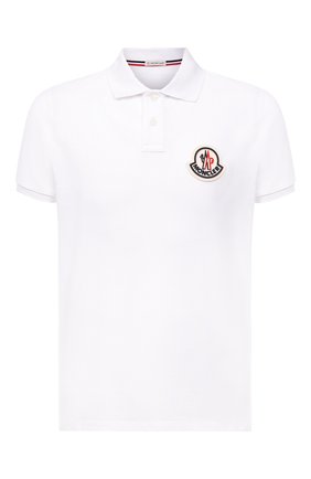 Мужское хлопковое поло MONCLER белого цвета по цене 25600 руб., арт. G2-091-8A000-15-84556 | Фото 1 Мужское хлопковое поло MONCLER белого цвета, арт. G2-091-8A000-15-84556 | Фото 1 (Материал внешний: Хлопок; Застежка: Пуговицы; Рукава: Короткие; Стили: Кэжуэл; Длина (для топов): Стандартные)