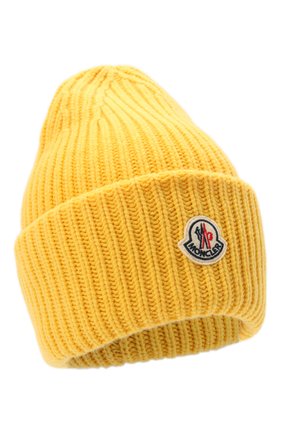 Мужская шапка из шерсти и кашемира MONCLER желтого цвета по цене 23400 руб., арт. G2-091-3B000-48-M1127 | Фото 1 Мужская шапка из шерсти и кашемира MONCLER желтого цвета, арт. G2-091-3B000-48-M1127 | Фото 1 (Материал: Кашемир, Шерсть; Кросс-КТ: Трикотаж)