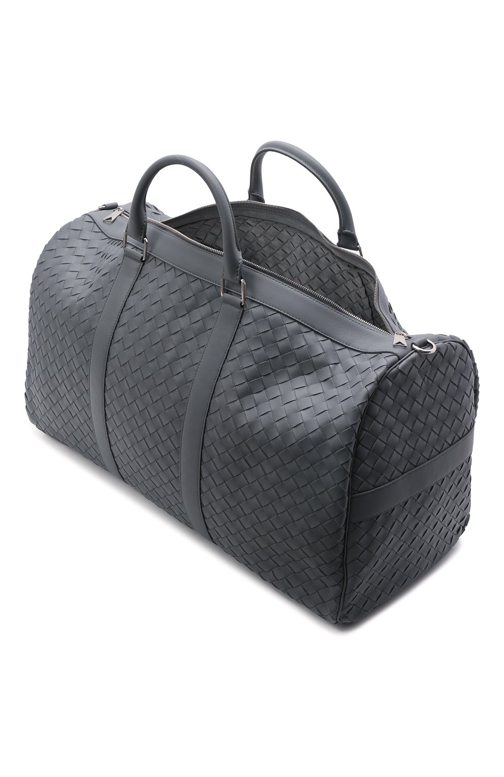 Мужская кожаная дорожная сумка BOTTEGA VENETA серого цвета по цене 485000 руб., арт. 650061/V0E51 | Фото 4 Мужская кожаная дорожная сумка BOTTEGA VENETA серого цвета, арт. 650061/V0E51 | Фото 4 (Материал: Натуральная кожа; Ремень/цепочка: На ремешке; Размер: large)