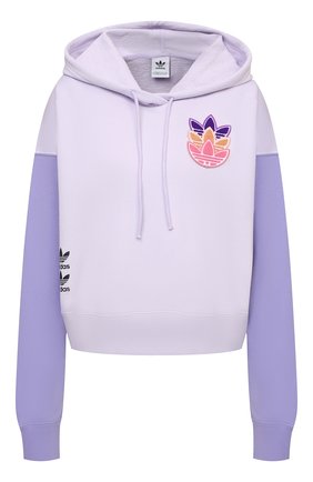 Женский хлопковое худи ADIDAS ORIGINALS сиреневого цвета по цене 5330 руб., арт. H22746 | Фото 1 Женский хлопковое худи ADIDAS ORIGINALS сиреневого цвета, арт. H22746 | Фото 1 (Материал внешний: Хлопок; Длина (для топов): Стандартные; Рукава: Длинные; Стили: Спорт-шик; Женское Кросс-КТ: Худи-одежда, Худи-спорт)