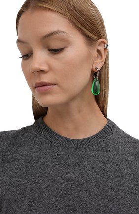 Женские набор из трех серег ALEXANDER MCQUEEN зеленого цвета по цене 56300 руб., арт. 669614/I11WY | Фото 2 Женские набор из трех серег ALEXANDER MCQUEEN зеленого цвета, арт. 669614/I11WY | Фото 2