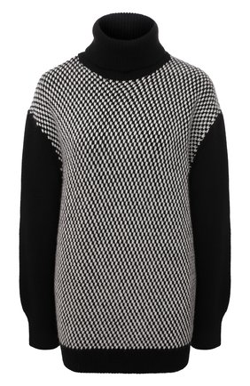 Женский кашемировый свитер KITON черно-белого цвета, арт. D52760X0479A | Фото 1 (Материал внешний: Шерсть, Кашемир; Длина (для топов): Стандартные; Рукава: Длинные; Стили: Кэжуэл; Женское Кросс-КТ: Свитер-одежда)
