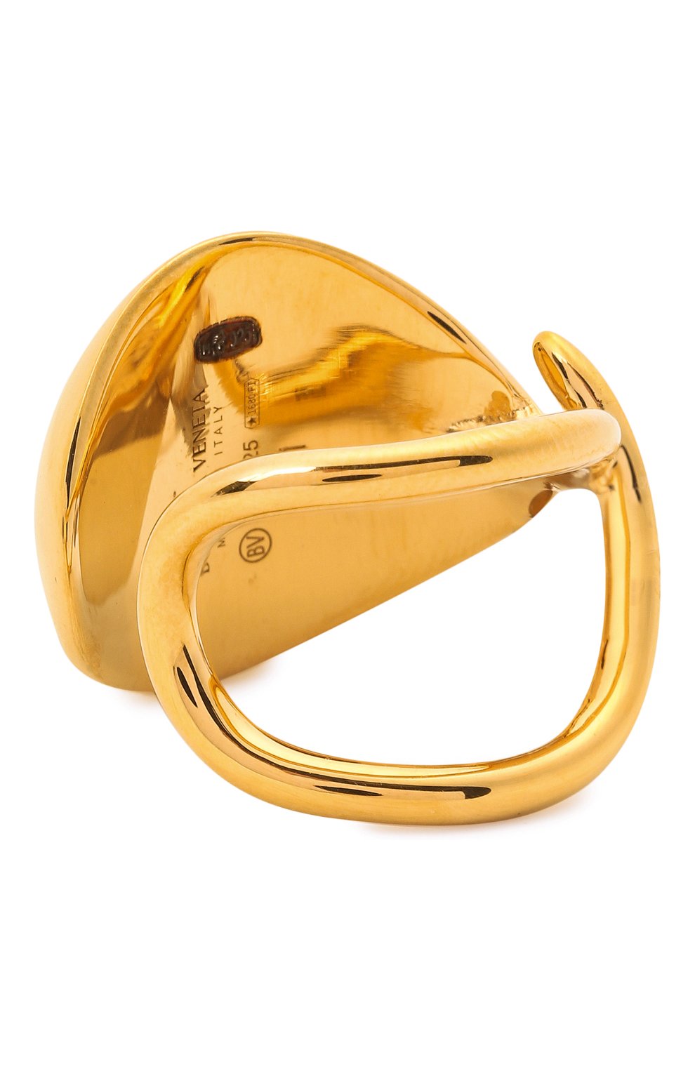 Женское кольцо BOTTEGA VENETA золотого цвета, арт. 665755/VAHU0 | Фото 3 (Материал: Серебро; Аксессуары: Аксессуары)