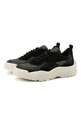 Мужские кожаные кроссовки gumboy VALENTINO черного цвета по цене 45200 руб., арт. WY2S0B17/VRN | Фото 1 Мужские кожаные кроссовки gumboy VALENTINO черного цвета, арт. WY2S0B17/VRN | Фото 1