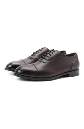Мужские кожаные оксфорды ERMENEGILDO ZEGNA темно-коричневого цвета по цене 53950 руб., арт. A4994X-LHNAX | Фото 1 Мужские кожаные оксфорды ERMENEGILDO ZEGNA темно-коричневого цвета, арт. A4994X-LHNAX | Фото 1 (Материал внутренний: Натуральная кожа; Стили: Классический)