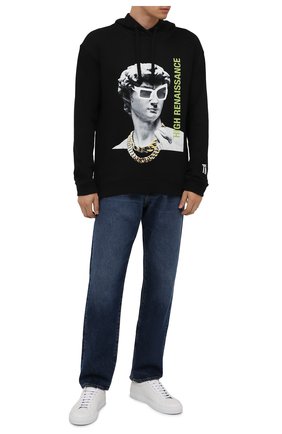 Мужской хлопковое худи DIEGO VENTURINO черного цвета по цене 19950 руб., арт. FW21-DV FLH DHR | Фото 2 Мужской хлопковое худи DIEGO VENTURINO черного цвета, арт. FW21-DV FLH DHR | Фото 2
