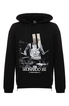 Мужской хлопковое худи DIEGO VENTURINO черного цвета по цене 19950 руб., арт. FW21-DV FLH L182 | Фото 1 Мужской хлопковое худи DIEGO VENTURINO черного цвета, арт. FW21-DV FLH L182 | Фото 1