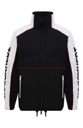 Мужская куртка DSQUARED2 черного цвета, арт. S74AM1209/S47858 | Фото 1 (Кросс-КТ: Куртка, Ветровка; Рукава: Длинные; Материал внешний: Синтетический материал; Стили: Гранж; Материал подклада: Синтетический материал; Длина (верхняя одежда): Короткие)
