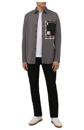 Мужская хлопковая рубашка DSQUARED2 серого цвета по цене 36950 руб., арт. S74DM0531/S35175 | Фото 2 Мужская хлопковая рубашка DSQUARED2 серого цвета, арт. S74DM0531/S35175 | Фото 2