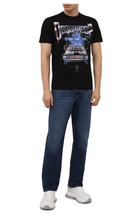 Мужская хлопковая футболка DSQUARED2 черного цвета по цене 20800 руб., арт. S71GD1071/S23009 | Фото 2 Мужская хлопковая футболка DSQUARED2 черного цвета, арт. S71GD1071/S23009 | Фото 2