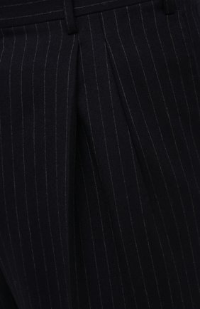 Мужские шерстяные брюки CORNELIANI темно-синего цвета, арт. 885B11-1817293/02 | Фото 5 (Материал внешний: Шерсть; Длина (брюки, джинсы): Стандартные; Стили: Классический; Случай: Формальный; Материал подклада: Вискоза)