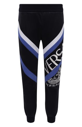 Мужские джоггеры VERSACE темно-синего цвета по цене 85750 руб., арт. 1001425/1A01057 | Фото 1 Мужские джоггеры VERSACE темно-синего цвета, арт. 1001425/1A01057 | Фото 1