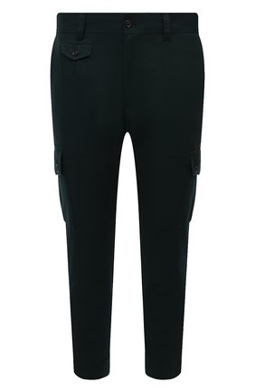 Мужские хлопковые брюки-карго DOLCE & GABBANA темно-зеленого цвета, арт. GWR2AT/GET77 | Фото 1 (Материал внешний: Хлопок; Длина (брюки, джинсы): Стандартные; Случай: Повседневный; Силуэт М (брюки): Карго; Стили: Кэжуэл)