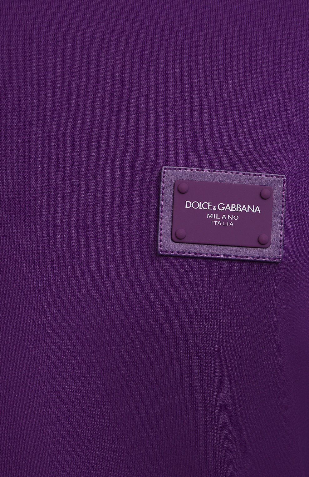 Мужская хлопковая футболка DOLCE & GABBANA фиолетового цвета, арт. G8KJ9T/FU7EQ | Фото 5 (Принт: Без принта; Рукава: Короткие; Длина (для топов): Стандартные; Региональные ограничения белый список (Axapta Mercury): RU; Материал внешний: Хлопок; Стили: Спорт-шик)