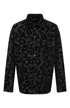 Мужская джинсовая рубашка DOLCE & GABBANA серого цвета по цене 119500 руб., арт. G5IH1D/G8EK4 | Фото 1 Мужская джинсовая рубашка DOLCE & GABBANA серого цвета, арт. G5IH1D/G8EK4 | Фото 1 (Материал внешний: Хлопок; Длина (для топов): Стандартные; Рукава: Длинные; Случай: Повседневный; Кросс-КТ: Деним; Воротник: Кент; Манжеты: На кнопках; Принт: С принтом; Стили: Кэжуэл)