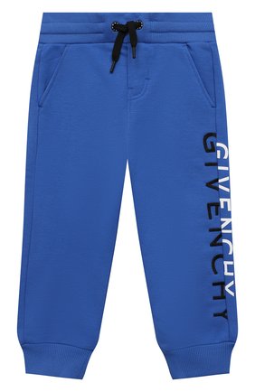 Детские хлопковые джоггеры GIVENCHY синего цвета по цене 19850 руб., арт. H24133 | Фото 1 Детские хлопковые джоггеры GIVENCHY синего цвета, арт. H24133 | Фото 1