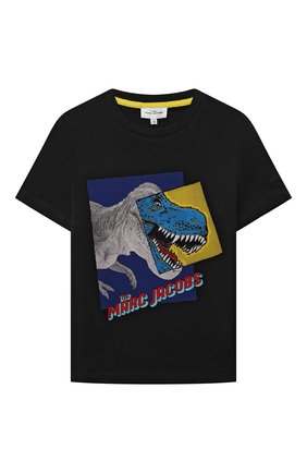 Детская хлопковая футболка MARC JACOBS (THE) черного цвета по цене 6140 руб., арт. W25509 | Фото 1 Детская хлопковая футболка MARC JACOBS (THE) черного цвета, арт. W25509 | Фото 1