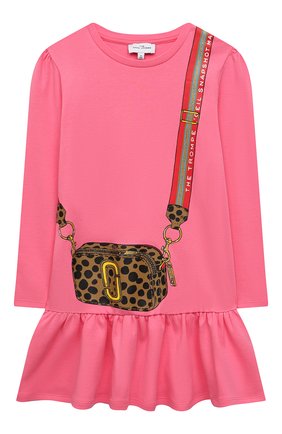 Детское хлопковое платье MARC JACOBS (THE) розового цвета по цене 9200 руб., арт. W12379 | Фото 1 Детское хлопковое платье MARC JACOBS (THE) розового цвета, арт. W12379 | Фото 1