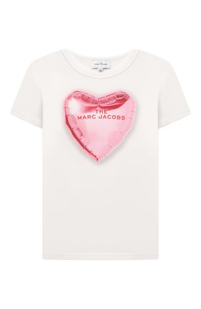 Детская хлопковая футболка MARC JACOBS (THE) белого цвета по цене 6140 руб., арт. W15590 | Фото 1 Детская хлопковая футболка MARC JACOBS (THE) белого цвета, арт. W15590 | Фото 1