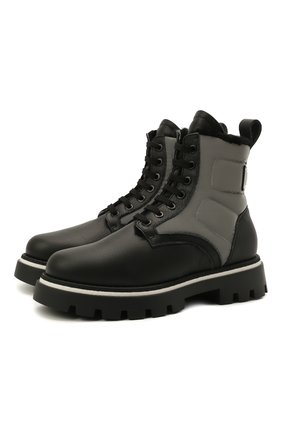 Детские кожаные ботинки MSGM KIDS черного цвета по цене 42050 руб., арт. 69185/RANGER/RIFRANGENT./36-41 | Фото 1 Детские кожаные ботинки MSGM KIDS черного цвета, арт. 69185/RANGER/RIFRANGENT./36-41 | Фото 1 (Материал утеплителя: Натуральный мех; Материал внешний: Кожа; Длина стельки: 24,5)
