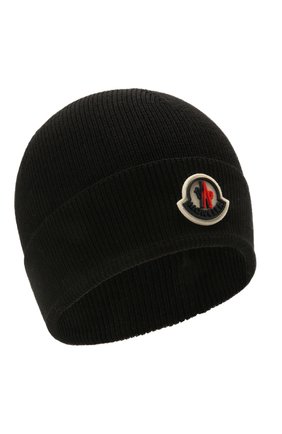 Детского шерстяная шапка MONCLER черного цвета по цене 12600 руб., арт. G2-954-9Z731-00-A9632 | Фото 1 Детского шерстяная шапка MONCLER черного цвета, арт. G2-954-9Z731-00-A9632 | Фото 1 (Материал: Синтетический материал, Шерсть, Текстиль)
