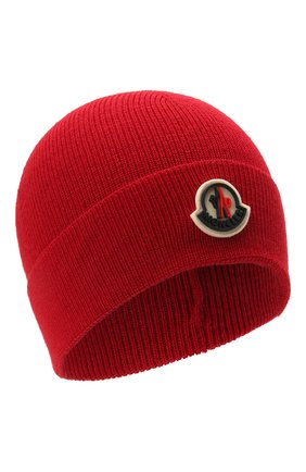 Детского шерстяная шапка MONCLER красного цвета по цене 12600 руб., арт. G2-954-9Z731-00-A9632 | Фото 1 Детского шерстяная шапка MONCLER красного цвета, арт. G2-954-9Z731-00-A9632 | Фото 1 (Материал: Синтетический материал, Текстиль, Шерсть)