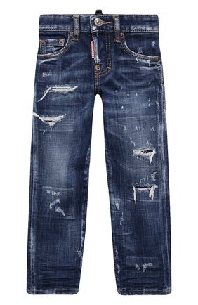 Детские джинсы DSQUARED2 синего цвета по цене 25900 руб., арт. DQ03NP-D007S | Фото 1 Детские джинсы DSQUARED2 синего цвета, арт. DQ03NP-D007S | Фото 1