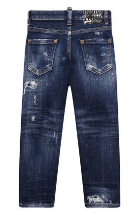 Детские джинсы DSQUARED2 синего цвета по цене 25900 руб., арт. DQ03NP-D007S | Фото 2 Детские джинсы DSQUARED2 синего цвета, арт. DQ03NP-D007S | Фото 2
